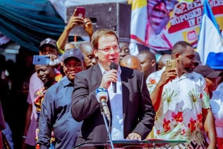 Engr. Dr. Lars Richter of Julius Berger making a speech