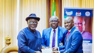 Governor Oborevwori receiving the 2024 Appropriation Bill from Rt. Hon. Emomotimi for his signature | tonyamechi.com