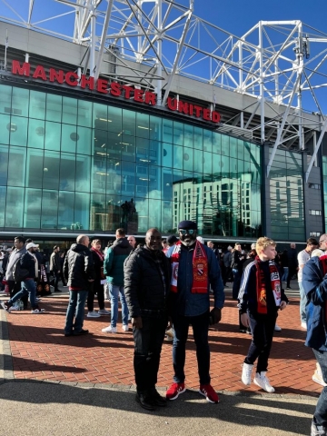 Chief Amechi and Friend at Old Trafford 768x1024