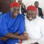 Chief Dan Ossai (in Blue attire), sitting with Chief Tony Amechi (in white)